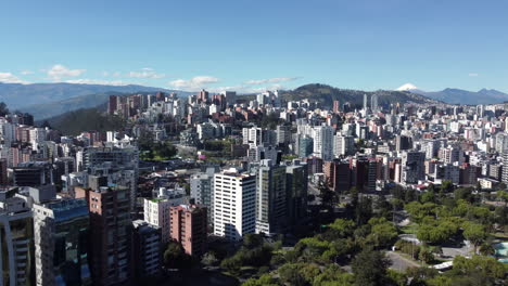 Aerial-shot-of-a-residential-area-in-the-north-of-the-city-of-Quito