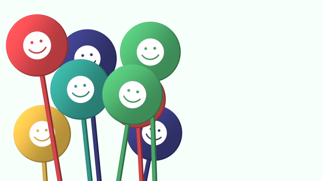 네트워크 배경에서 미소 아이콘