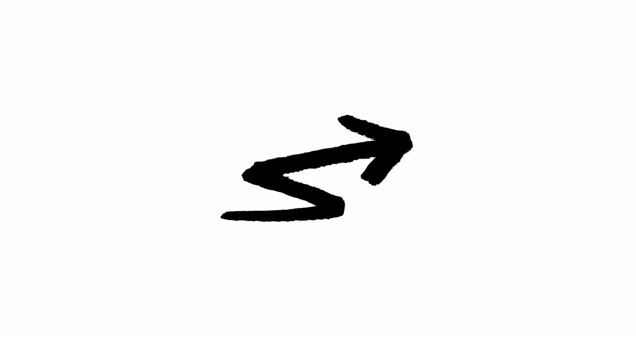 Hand Drawn Black Zigzag Arrow Pointing Upward