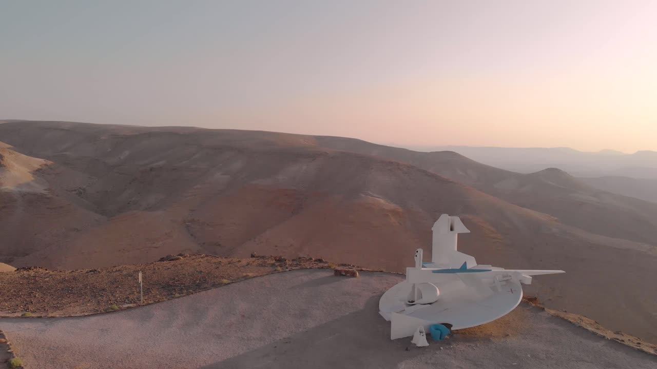 Vista aerea del deserto di Masada in Israele