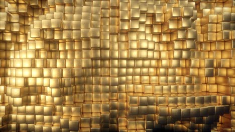 beautiful abstract golden cubes