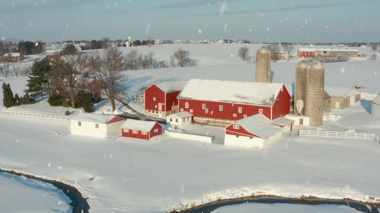 Snowing scene