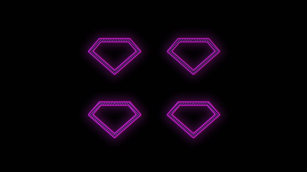 Neon purple retro diamond pattern