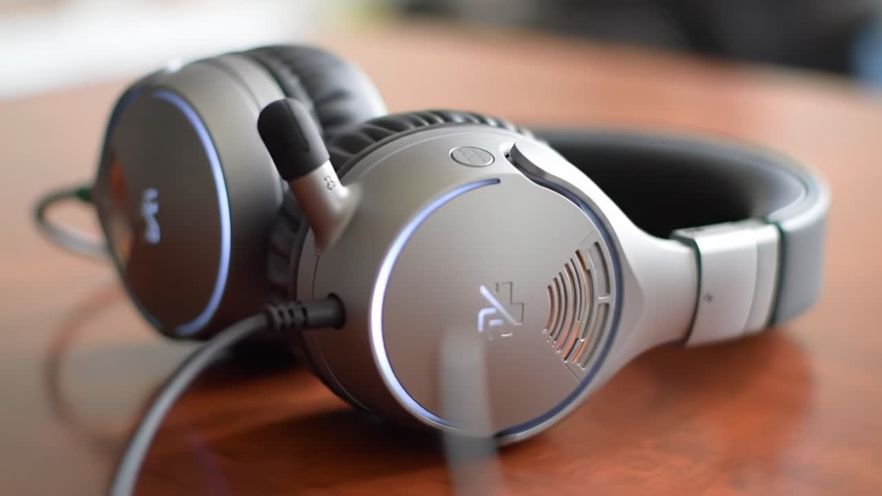 High-Quality Gaming Headset Showcasing Ergonomic Design, Advanced Audio Technology, and Enhanced Comfort for Immersive Gaming Experience