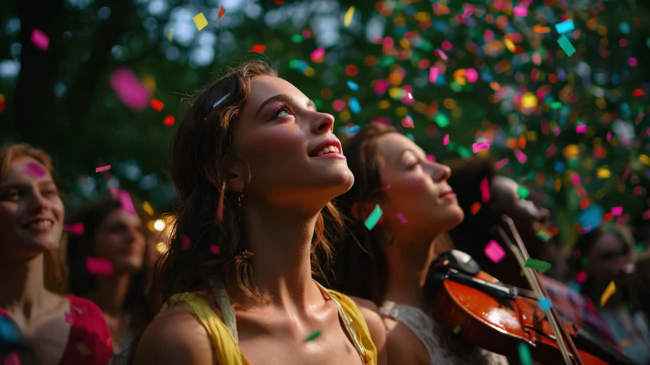 Confetti Celebration with Music