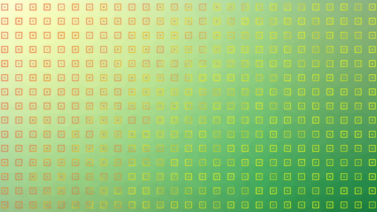 animación de formas abstractas en un patrón sin costuras contra un fondo de gradiente amarillo y verde.
