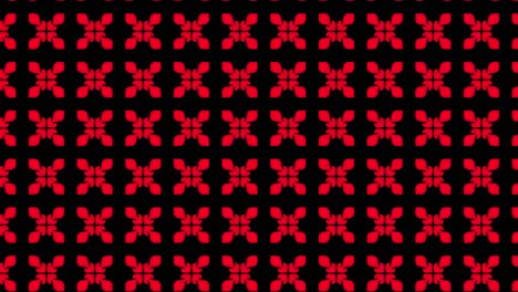 patterns are made in red color on a black background animation