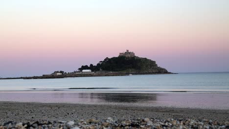 saint michael mount. slider shot at sunset