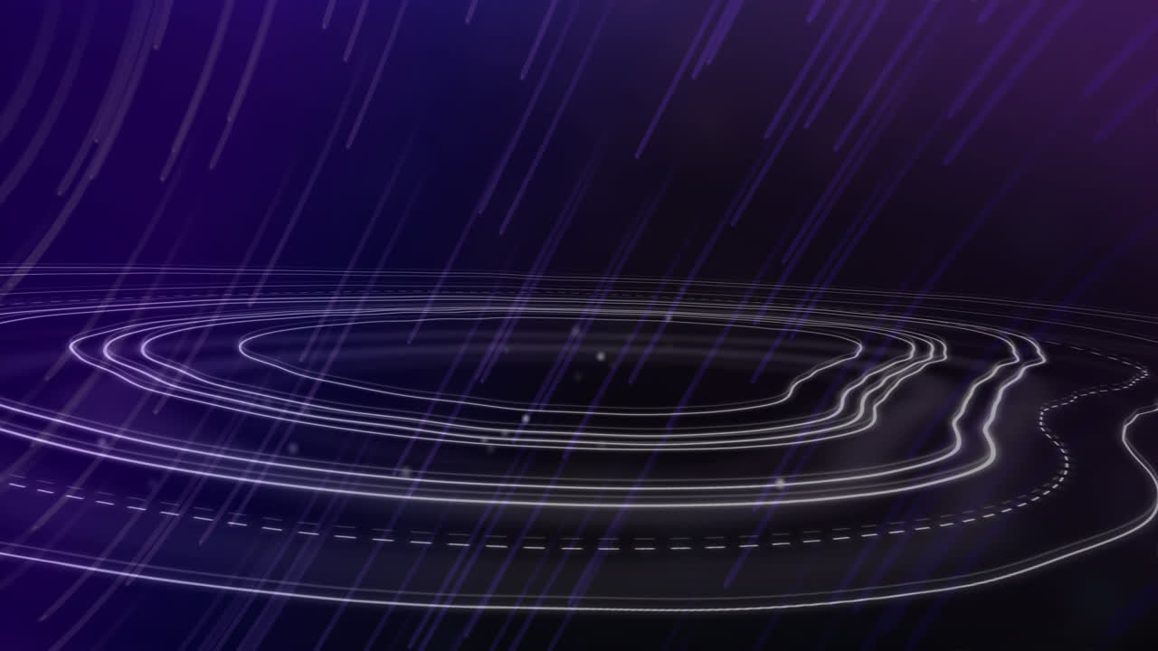 Animation of light trails over moving shapes