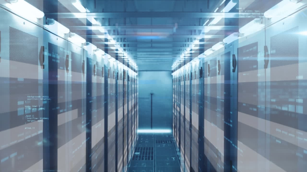 Animation of data processing over computer servers