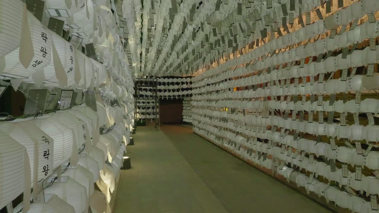 Tunnel of Korean Lanterns: A Serene and Spiritual Passage
