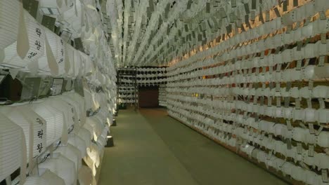 tunnel of korean lanterns: a serene and spiritual passage