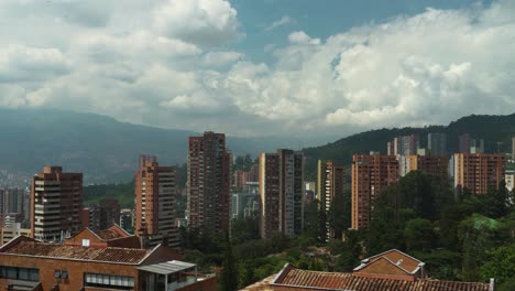 time lapse view el poblado neighborhood in medellin, colombia