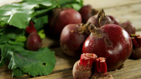 close-up of kohlrabi on wooden table 4k