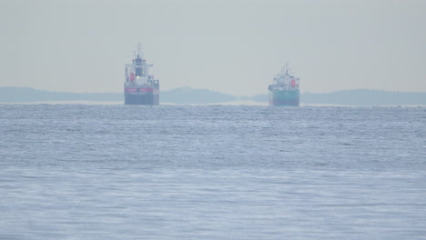 distant transport vessels evoke a sense of wonder and awe when seen from port