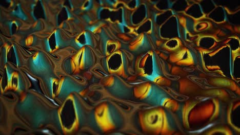 animated 3d waving liquid metal - abstract background