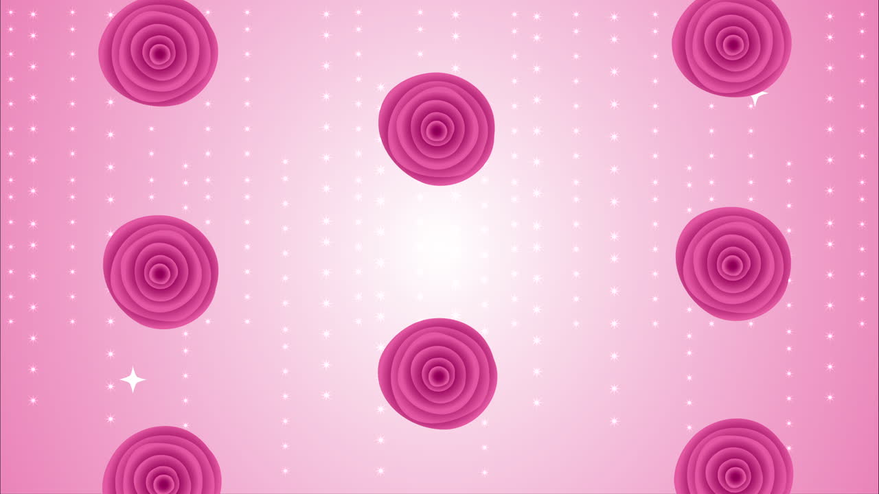 rosas hermosas flores de jardín patrón de animación