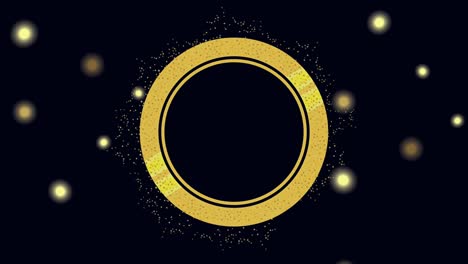 marco dorado con animación de forma circular