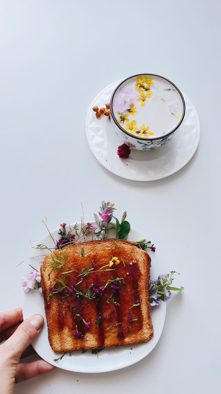 Floral Toast and Drink