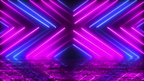 abstract neon glowing lights stage video background loop 4k