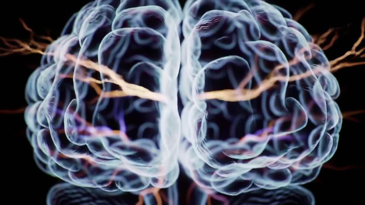 Exploring the Intricate Patterns of Neural Activity in a Human Brain: A Fascinating Visual Representation of Synaptic Connections and Brain Functions