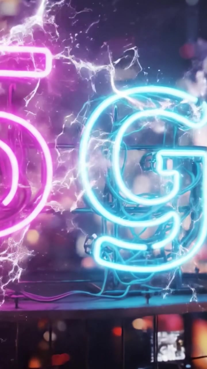 Un Paesaggio Urbano Luminoso di Notte con Vivaci Insegne al Neon e Luci Multicolori, che Cattura l'Energia e l'Atmosfera della Vita Urbana in una Moderna Metropoli.