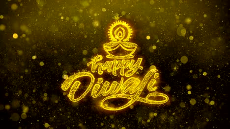 shubh diwali 3 blinking text wishes greetings card, invitation, celebration firework