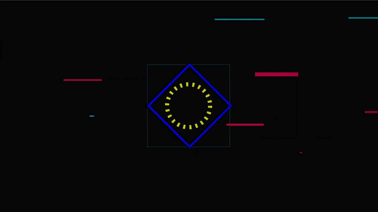 Abstract Geometric Motion Graphics with Glitch Effects