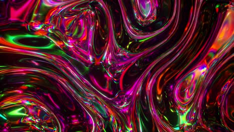 fondo animado abstracto colorido. el movimiento de una superficie de vidrio transparente multicolor. movimiento activo del efecto líquido. arte conceptual. gradiente arco iris. bucle sin costuras 3d render