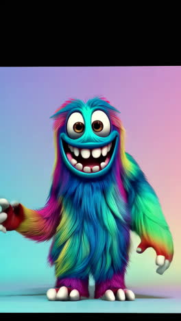 colorful cartoon monster