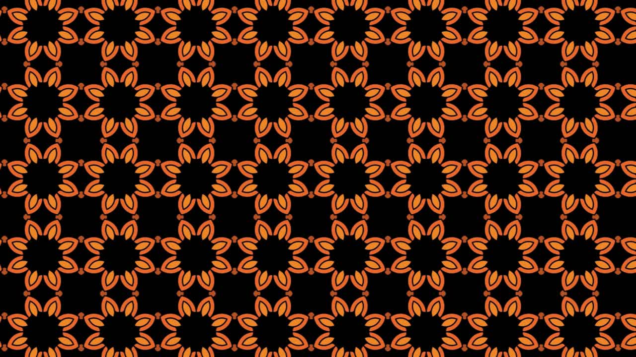 una ilustración de patrón de mosaico sin fisuras con signos florales