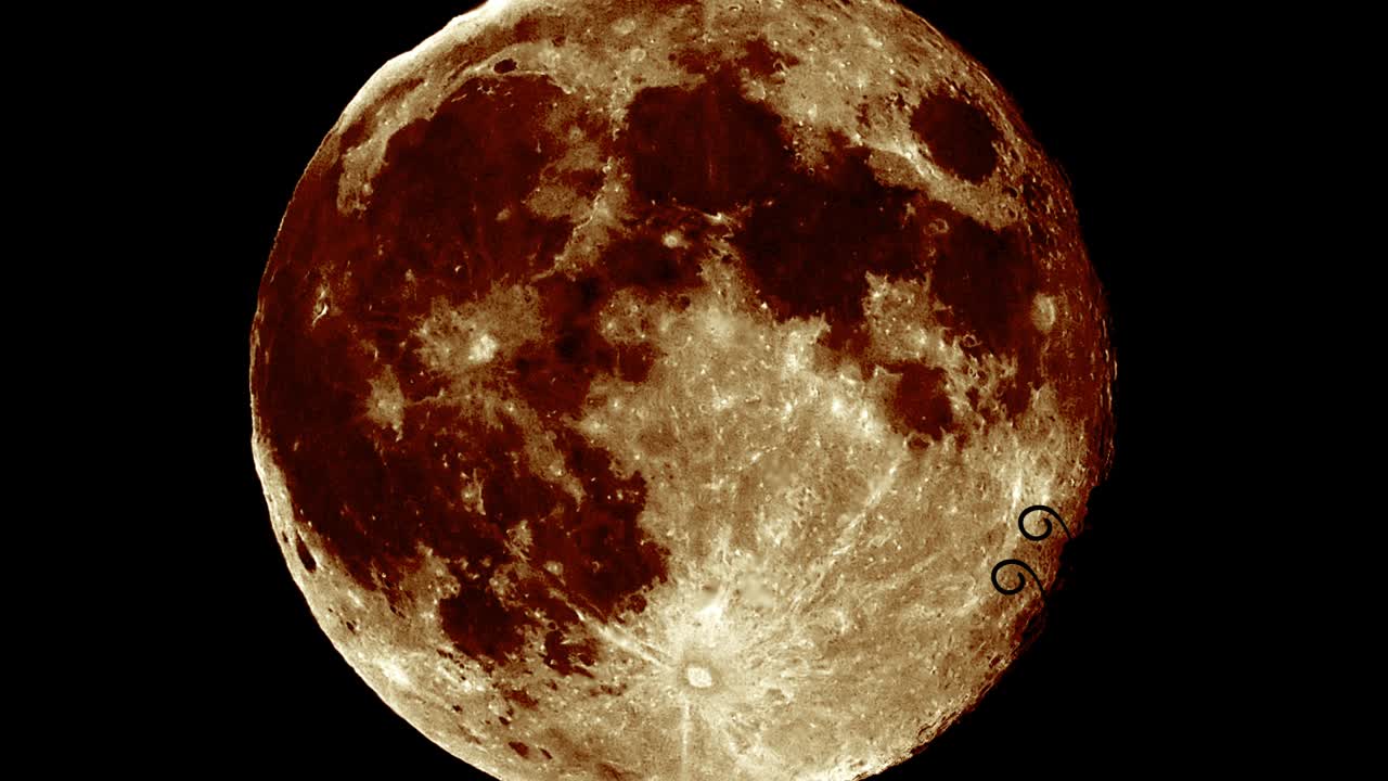 siluetas de las evoluciones de santa claus frente a la luna