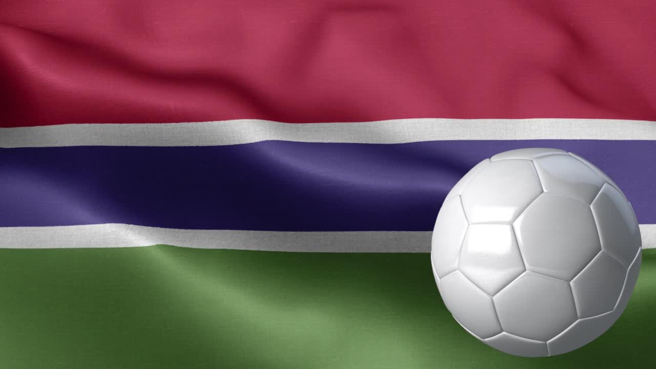 감비아의 발과 축구 공 - 감비아 발 고 세부 사항 - 국가 발 감비아 파동 패턴 루프 가능한 요소 - 직물 질감과 끝없는 루프 - 축구 공과 발