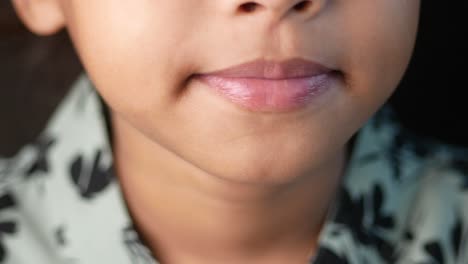 close-up of a child's face