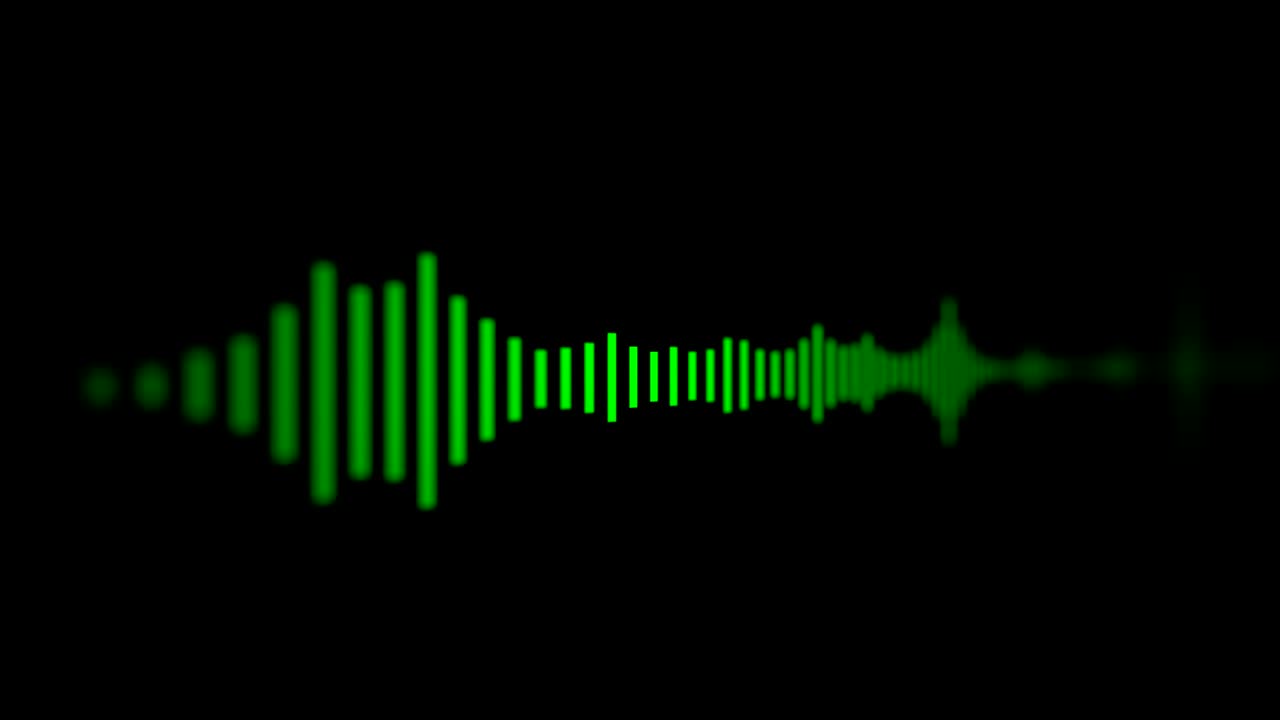 추상적인 음파 3d 렌더링 루프 애니메이션