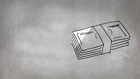 el dibujo de billetes de papel