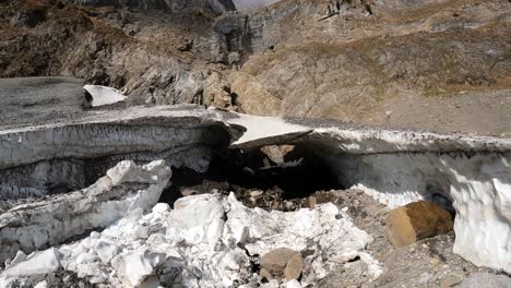 forward flight in to an ice cave and flying straight out of it