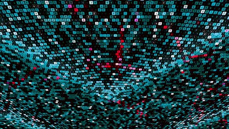 abstract digital art with binary code pattern