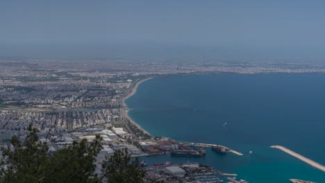 antalya from a height. panorama of the city of antalya from the top of the mountain.