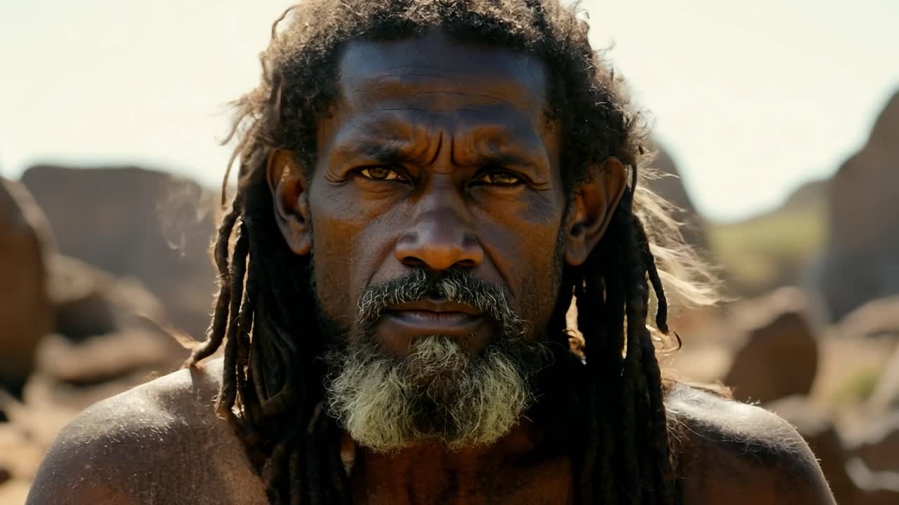 드레드 머리카락 을 가진 남자 의 클로즈업 초상화