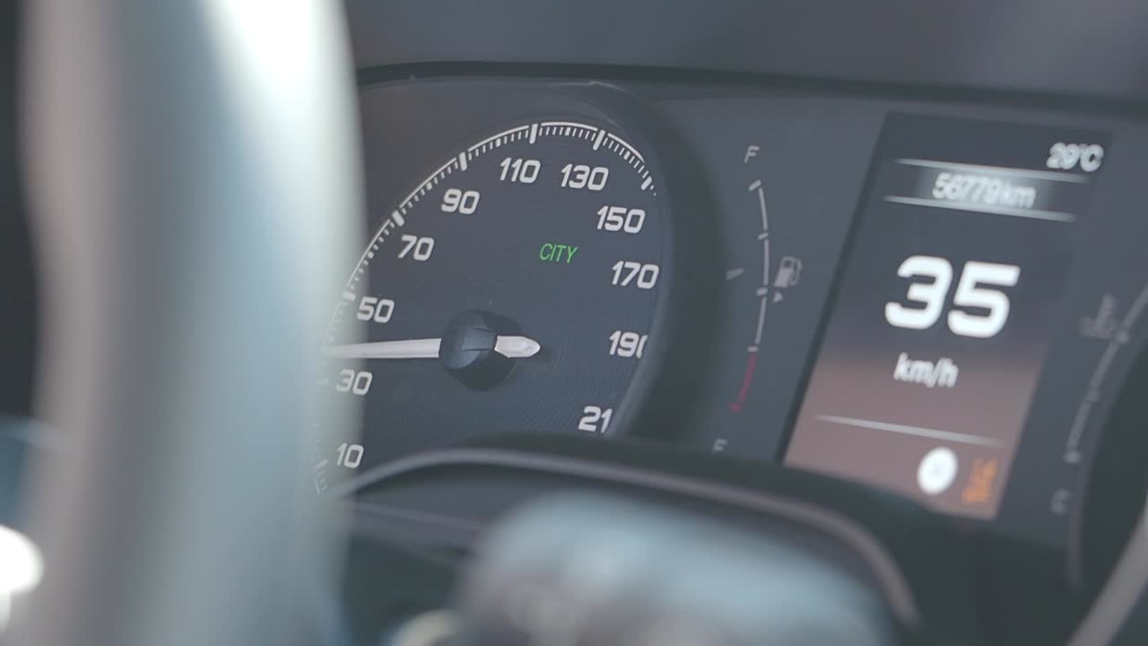 Car Dashboard and Speedometer