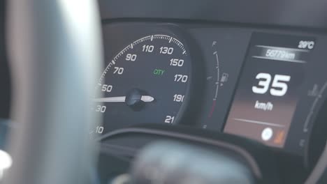 car dashboard and speedometer