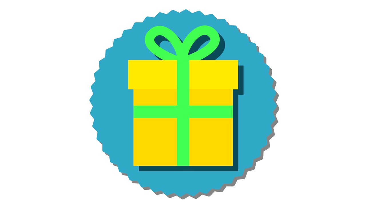 리본과 활을 가진 크리스마스 선물 상자 노란색