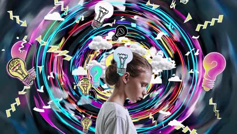 girl with creative thoughts