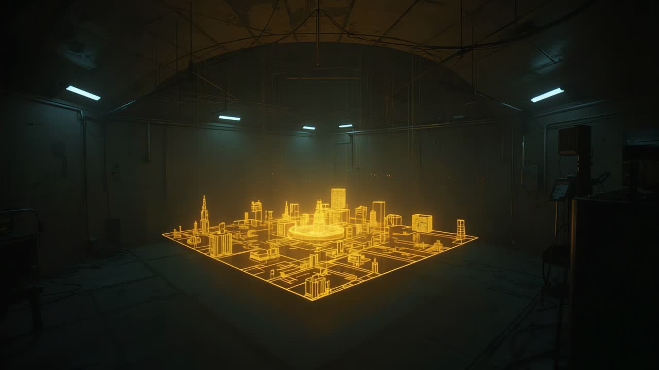 Holographic City in a Dark Room