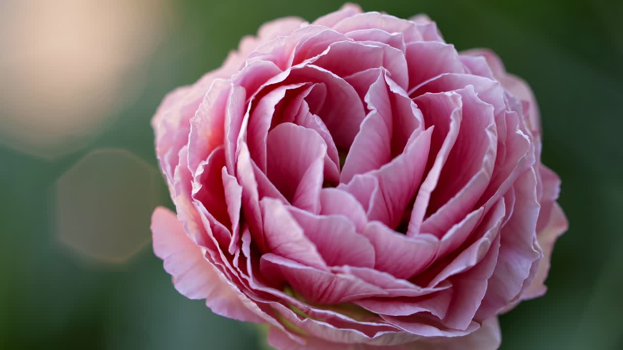 Close-up of a pink flower bud with soft focus background, captured from a side angle