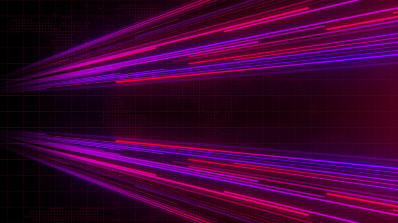 Abstract Digital Background with Glowing Neon Light Streaks