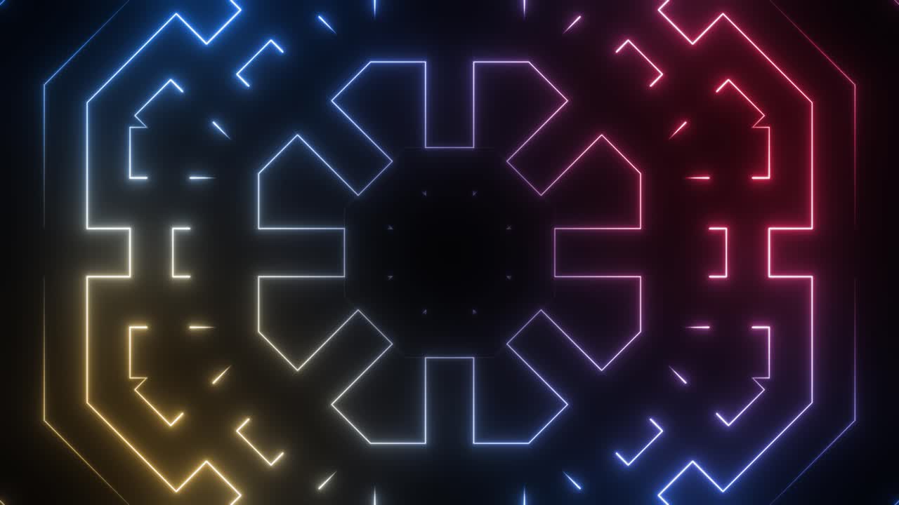 Neon Geometric Pattern