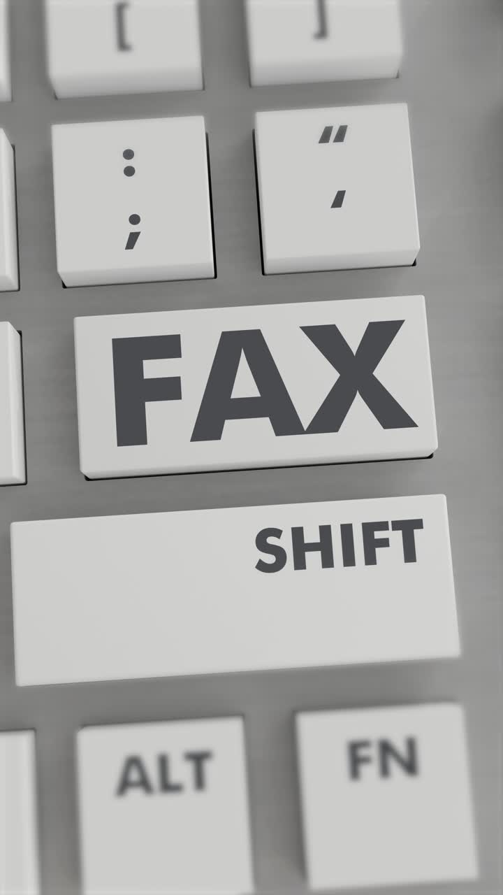 Pressione del tasto FAX sulla tastiera - Video verticale