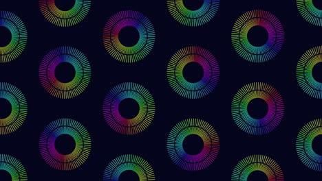 Circles-pattern-from-rainbow-lines-on-black-gradient